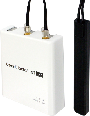 LTEモジュール（KDDI）　OpenBlocks IoT EX1装着時　